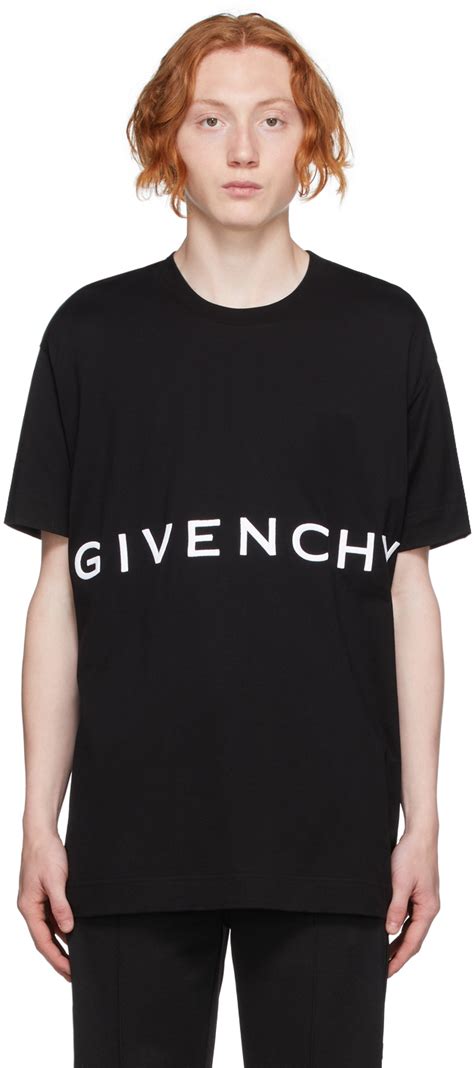 Givenchy: Black 'Givenchy' 4G Oversized T